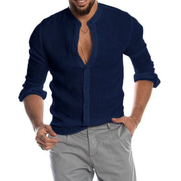 Lojas Vibe – Trendy Blouse with Mandarin Collar