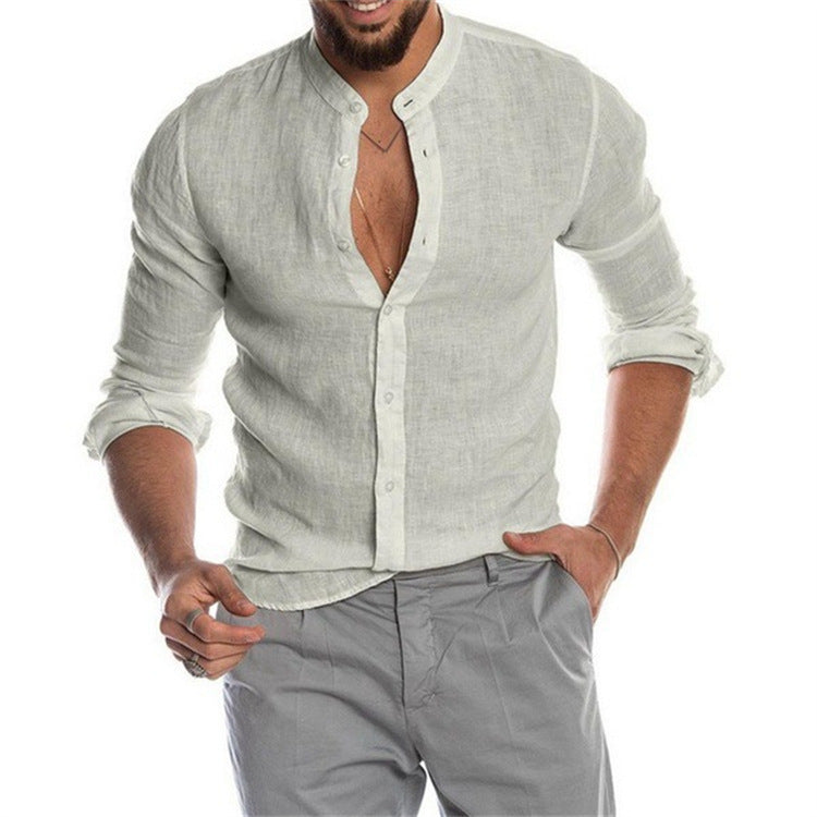 Lojas Vibe – Trendy Blouse with Mandarin Collar