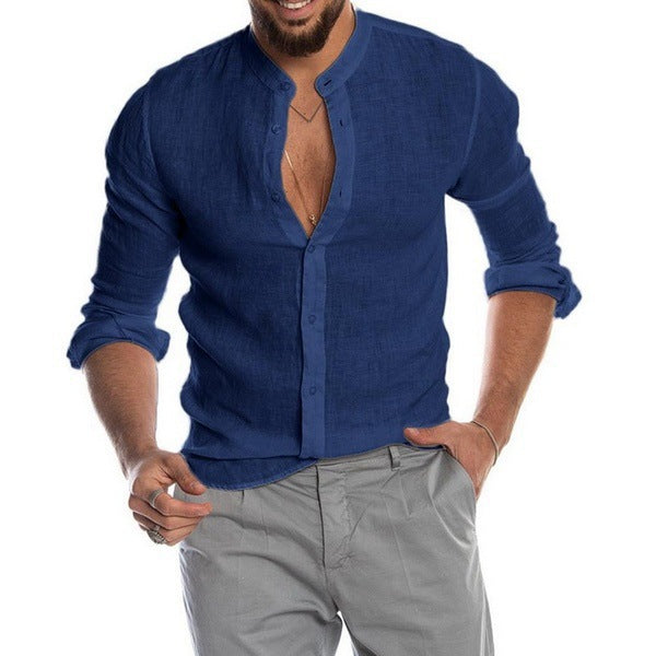 Lojas Vibe – Trendy Blouse with Mandarin Collar