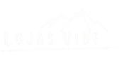 Lojas Vibe logo featuring stylized green mountain peaks above the brand name in bold, uppercase letters with a brushstroke underline.